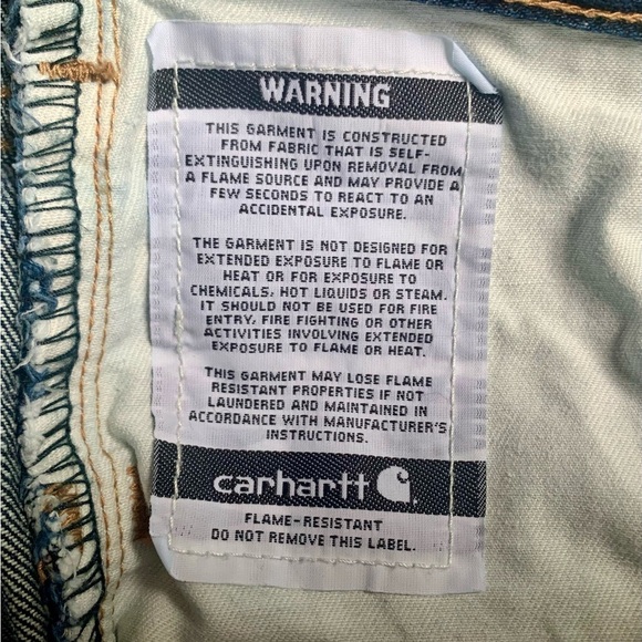 Carhartt Blue Relaxed Jeans Classic Durable Design - Picture 3 of 9